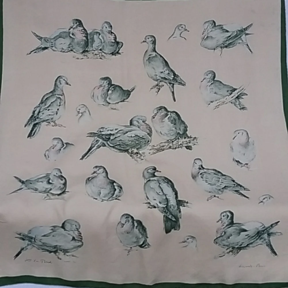 Hermes Les Tourterelles Scarf 1956 Xavier de Poret - Picture 4 of 13